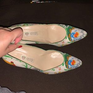 floral vintage gucci heels